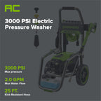 3000 PSI 2.0 GPM Cold Water Electric Pressure Washer (Gen 2)