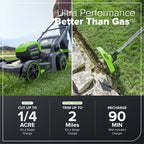 60V 17" Cordless Battery Push Lawn Mower and 13" String Trimmer Combo Kit: 4.0 Ah Battery and Charger