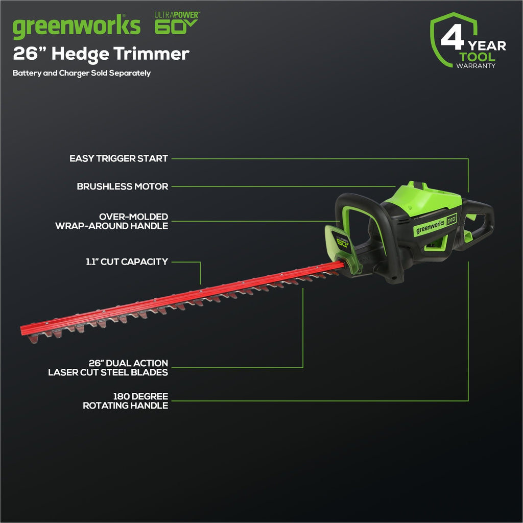 60V Cordless Battery 3PC Handheld Combo Kit, String Trimmer, Blower and Hedge Trimmer, (1) 2.5 Ah Battery and Charger