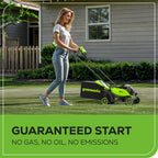 24V 13" Cordless Battery Brushless Push Lawn Mower: 4.0 Ah Battery and Charger, LM1322