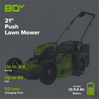 80V 21" Cordless Battery 4-in-1 Push Lawn Mower and 700CFM Blower Combo Kit: 5.0 Ah Battery and 6A Charger