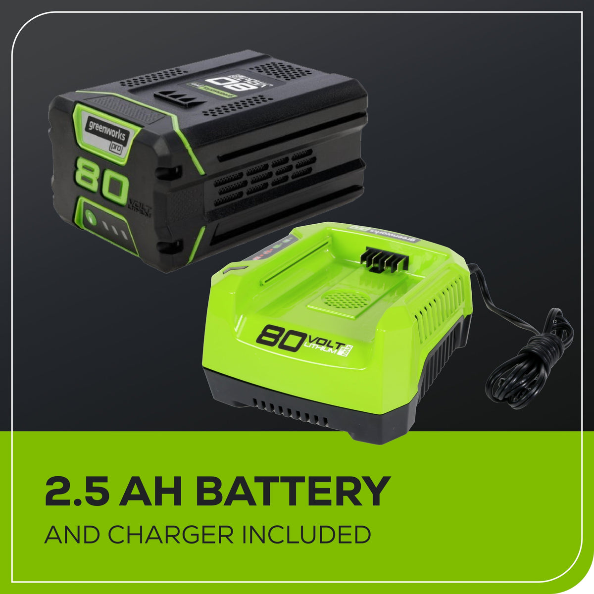 OPEN BOX 80V 730 CFM Cordless Battery Leaf Blower: 2.5 Ah Battery and Rapid Charger