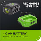 OPEN BOX 80V 800CFM Cordless Battery Leaf Blower, 4Ah Battery and Charger