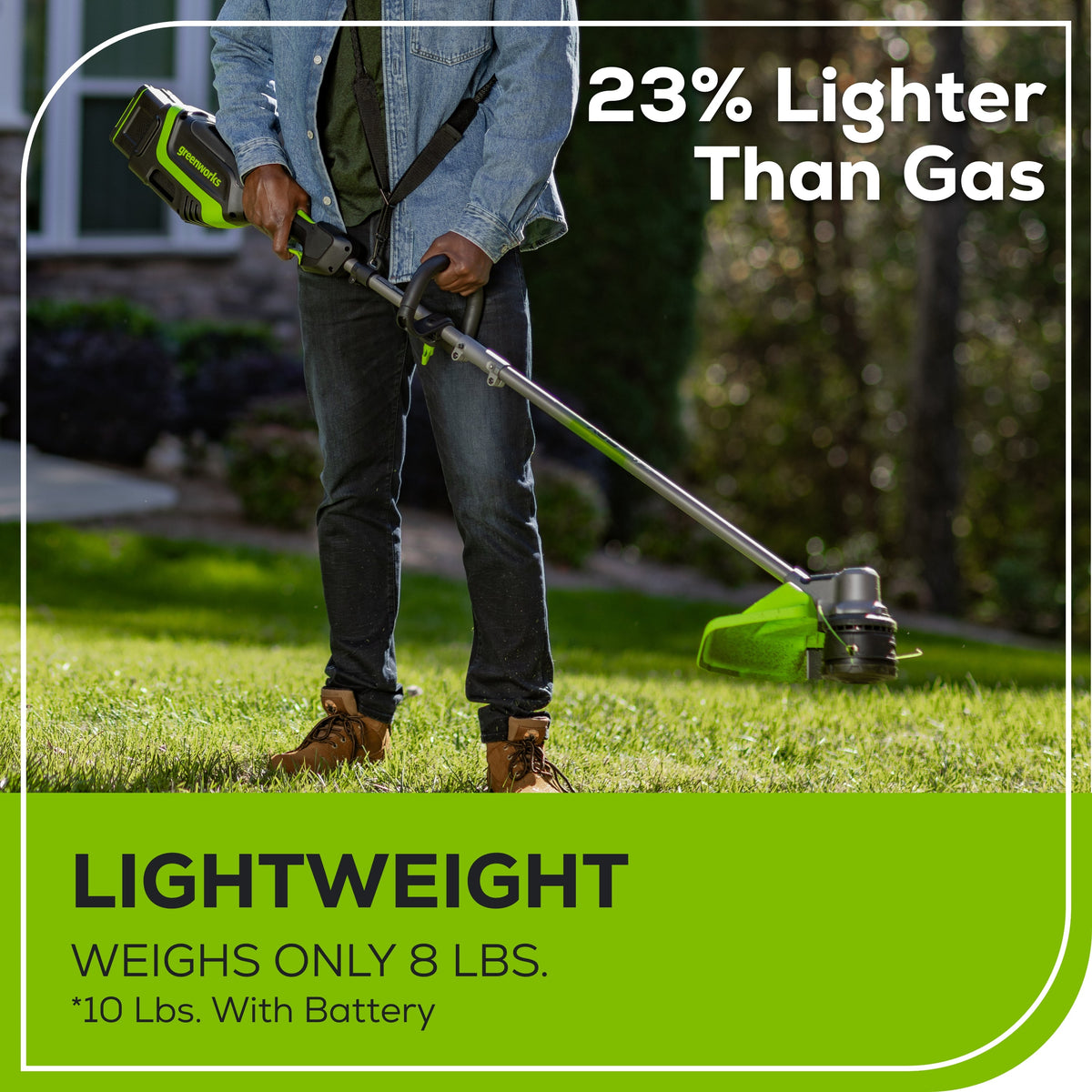 OPEN BOX 80V 17" Brushless String Trimmer: 2.0 Ah Battery and Charger