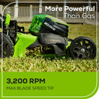 OPEN BOX 80V 21" Cordless Battery 4-in-1 Self-Propelled Lawn Mower: 4.0 Ah: 2.0 Ah Battery and Rapid Charger, LM2118S