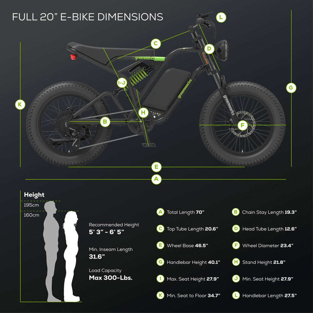 60V VENTURE Series 20" Fat Tire Electric Utility Bike (Tool Only)