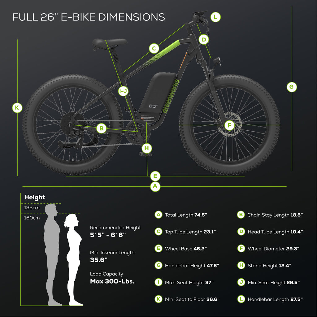 60V VENTURE Series 26" Fat Tire Electric Mountain Bike (Tool Only)