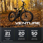 60V VENTURE Series 26" Fat Tire Electric Mountain Bike (Tool Only)