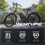 60V VENTURE Series 27.5" Electric Commuter Bike (Tool Only)
