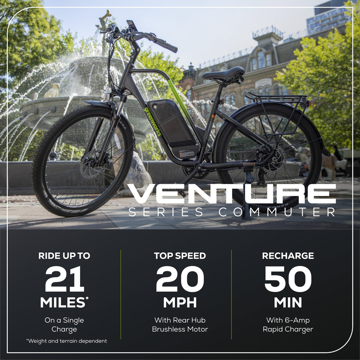 60V VENTURE Series 27.5" Electric Commuter Bike (Tool Only)