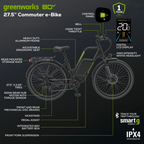 60V VENTURE Series 27.5" Electric Commuter Bike (Tool Only)