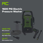 OPEN BOX 1600 PSI 1.2 GPM Electric Pressure Washer