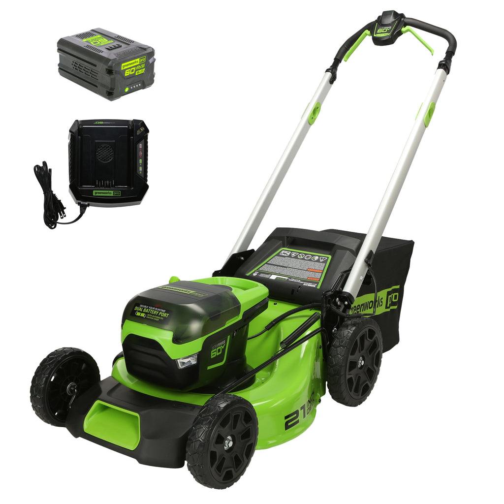 OPEN BOX 60V 21" Cordless Battery Push Lawn Mower: 5.0 Ah Battery and Charger, LM2116