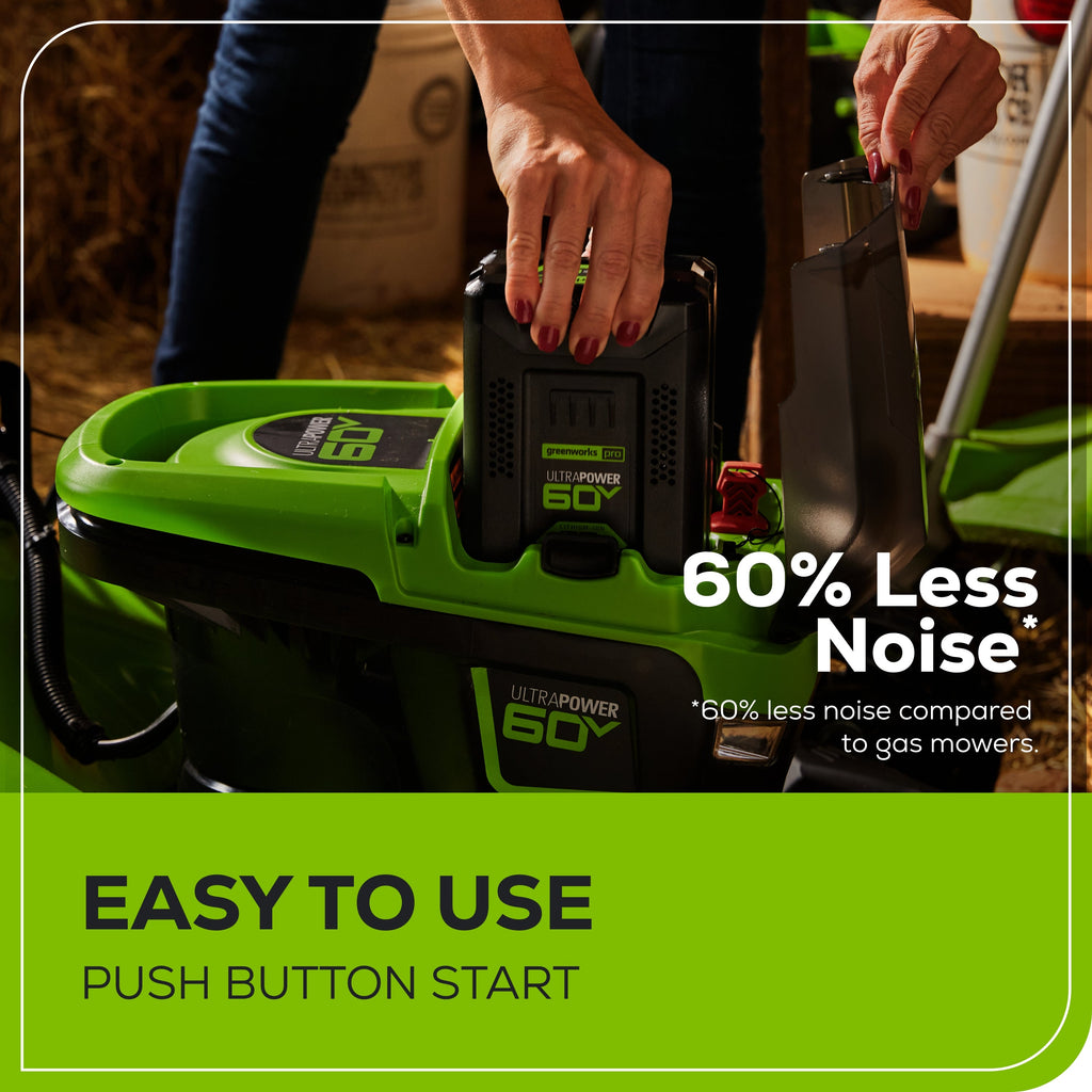 OPEN BOX 60V 21" Cordless Battery Push Lawn Mower: 5.0 Ah Battery and Charger, LM2116