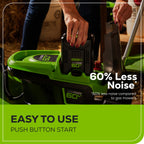 OPEN BOX 60V 21" Cordless Battery Push Lawn Mower: 5.0 Ah Battery and Charger, LM2116