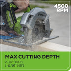 OPEN BOX 24V Circular Saw 7-1/4", Saw Blade and Dust Connector Kit: 4.0 Ah Battery and Charger