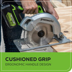 OPEN BOX 24V Circular Saw 7-1/4", Saw Blade and Dust Connector Kit: 4.0 Ah Battery and Charger