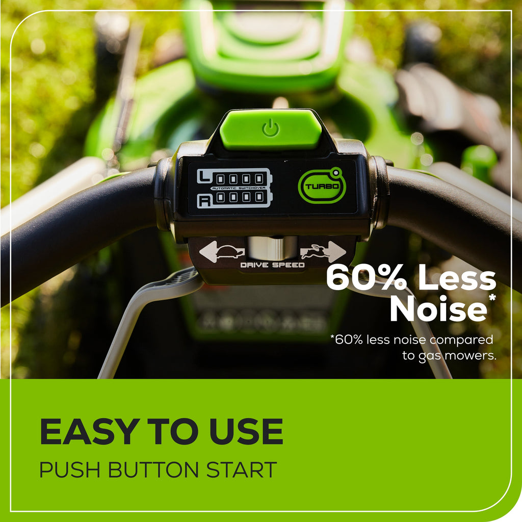 OPEN BOX 60V 21" Cordless Battery Self-Propelled Lawn Mower: (2) 4.0 Ah Batteries and Dual-Port Charger, LM2116S