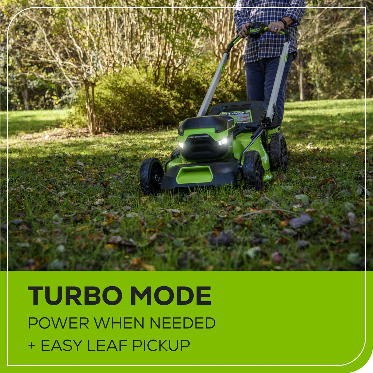 OPEN BOX 60V 21" Cordless Battery Self-Propelled Lawn Mower: (2) 4.0 Ah Batteries and Dual-Port Charger, LM2116S
