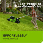 OPEN BOX 60V 21" Cordless Battery Self-Propelled Lawn Mower: (2) 4.0 Ah Batteries and Dual-Port Charger, LM2116S