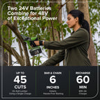 24V 6" Gen 2 Cordless Battery Brushless Pruner Saw: 2.0 Ah Battery and 2A Charger
