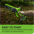 24V 6" Gen 2 Cordless Battery Brushless Pruner Saw: 2.0 Ah Battery and 2A Charger