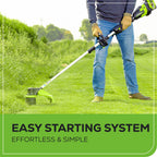 40V 17" Cordless Battery String Trimmer: 5.0 Ah Battery and 5A Charger