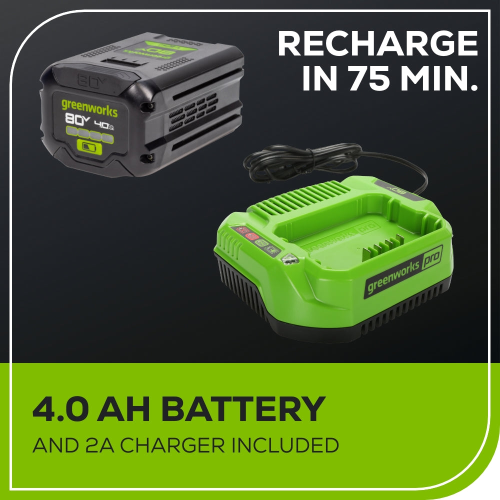RENEWED 80V 800CFM Cordless Battery Leaf Blower, 4Ah Battery and Charger