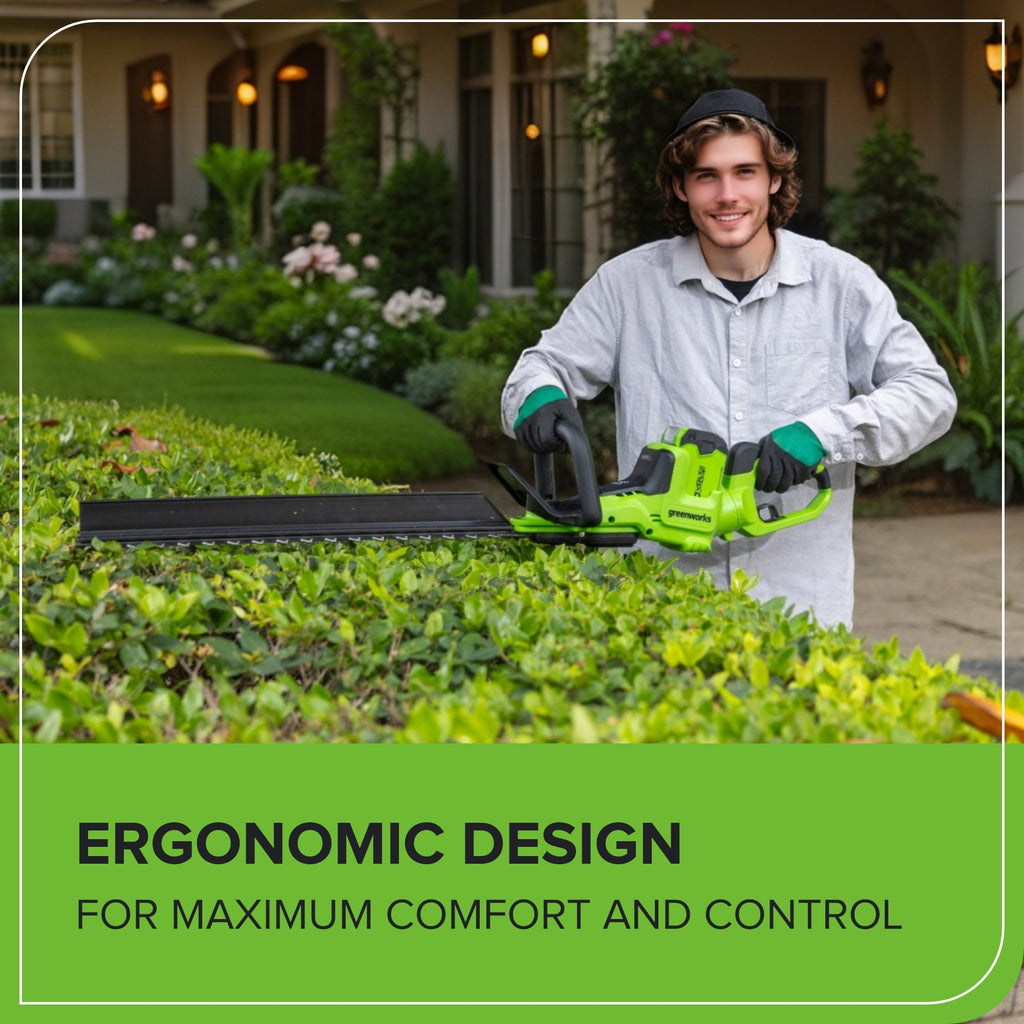 40V 26" Cordless Battery Hedge Trimmer: 2.0 Ah Battery and Charger