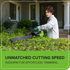 40V 26" Cordless Battery Hedge Trimmer: 2.0 Ah Battery and Charger