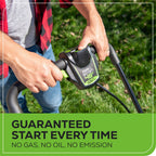 48V (24V x 2) 20" Cordless Battery Push Mower 4PC Combo Kit: (2) 4.0 Ah Batteries and Dual-Port Chargers