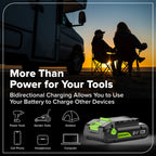 24V 1/4" 1950 in/lbs Brushless Impact Driver Kit: 2.0 Ah USB-C Batteries and 30W USB-C Fast Charger