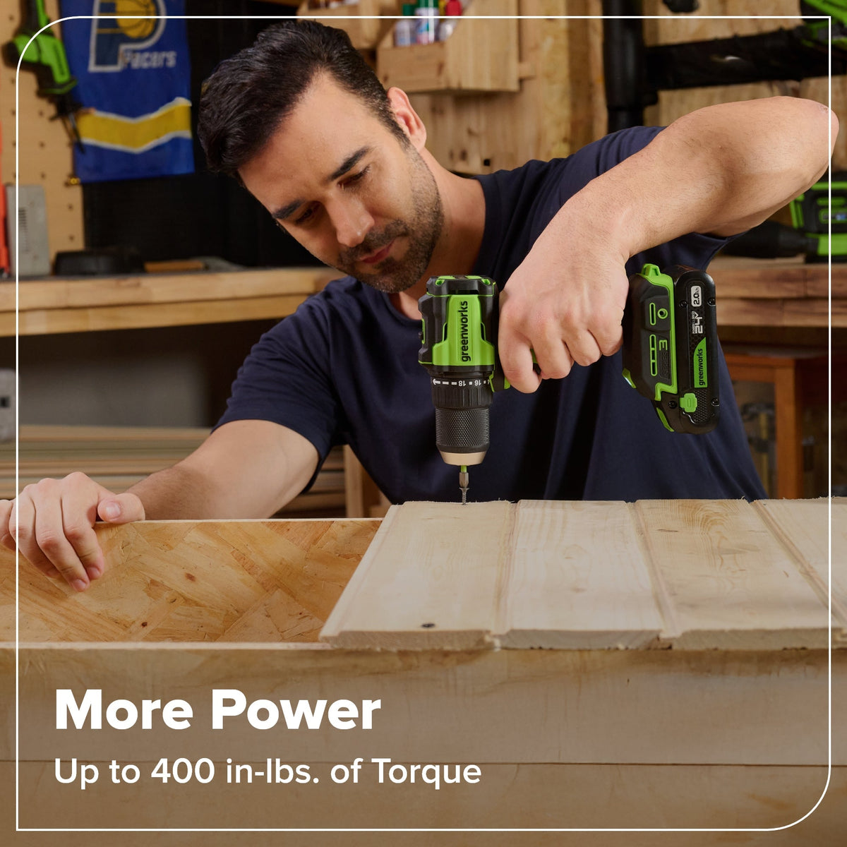 24V Cordless 400 in-lbs Drill/Driver Power Tool 4PC Combo Kit: (1) 4.0 Ah and (1) 2.0 Ah USB-C Batteries and 65W USB-C Fast Charger
