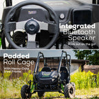 60V Gen 2 STEALTH Series All-Terrain 2-Seat Electric Youth Go-Kart: (2) 8Ah Batteries and Dual-Port Charger