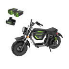 60V Gen 2 STEALTH Series Electric Mini-Bike: (2) 8.0 Ah Batteries and Dual-Port Rapid Charger