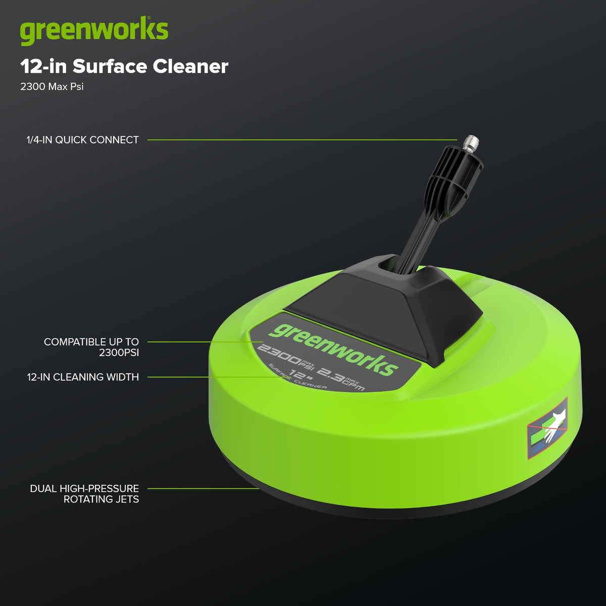 Universal 12" Rotating Surface Cleaner