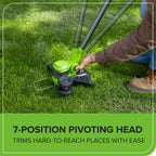 40V 13" Cordless Battery String Trimmer / Edger, 20PC Blades (Tool Only)