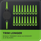 24V 13" Cordless Battery String Trimmer/Edger, 20PC Blades (Tool Only)