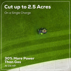 RENEWED 60V 42" Electric CrossoverZ Zero Turn Mower with (6) 8 Ah Batteries and (3) Dual-Port Turbo Chargers, CRZ4261