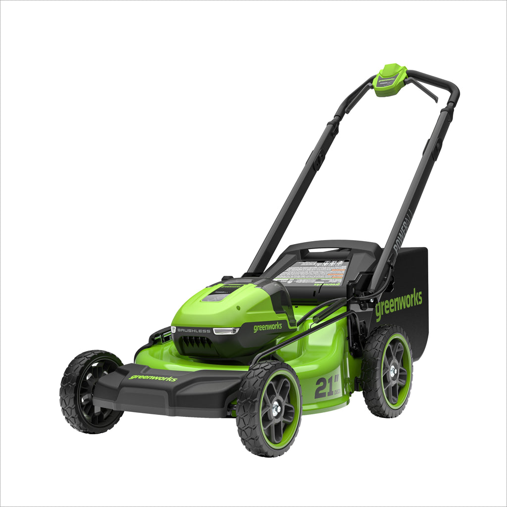 OPEN BOX 48V (24V x 2) 21" Cordless Battery Push Mower 3PC Combo Kit w/ (4) 4.0Ah High Power Batteries & (2) Dual Port Chargers