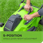 OPEN BOX 40V 16" Cordless Battery Brushless Push Lawn Mower: 4.0 Ah Battery and Charger, LM1624