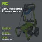 OPEN BOX 2300 PSI 1.2 GPM Cold Water Electric Pressure Washer
