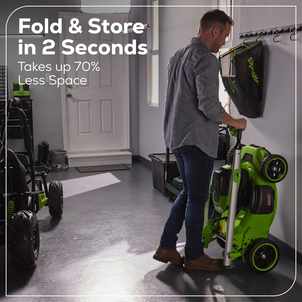 OPEN BOX 60V 21" Cordless Battery Dual Blade Self-Propelled Mower, (1) 8Ah battery and 6A Charger, LM2146S