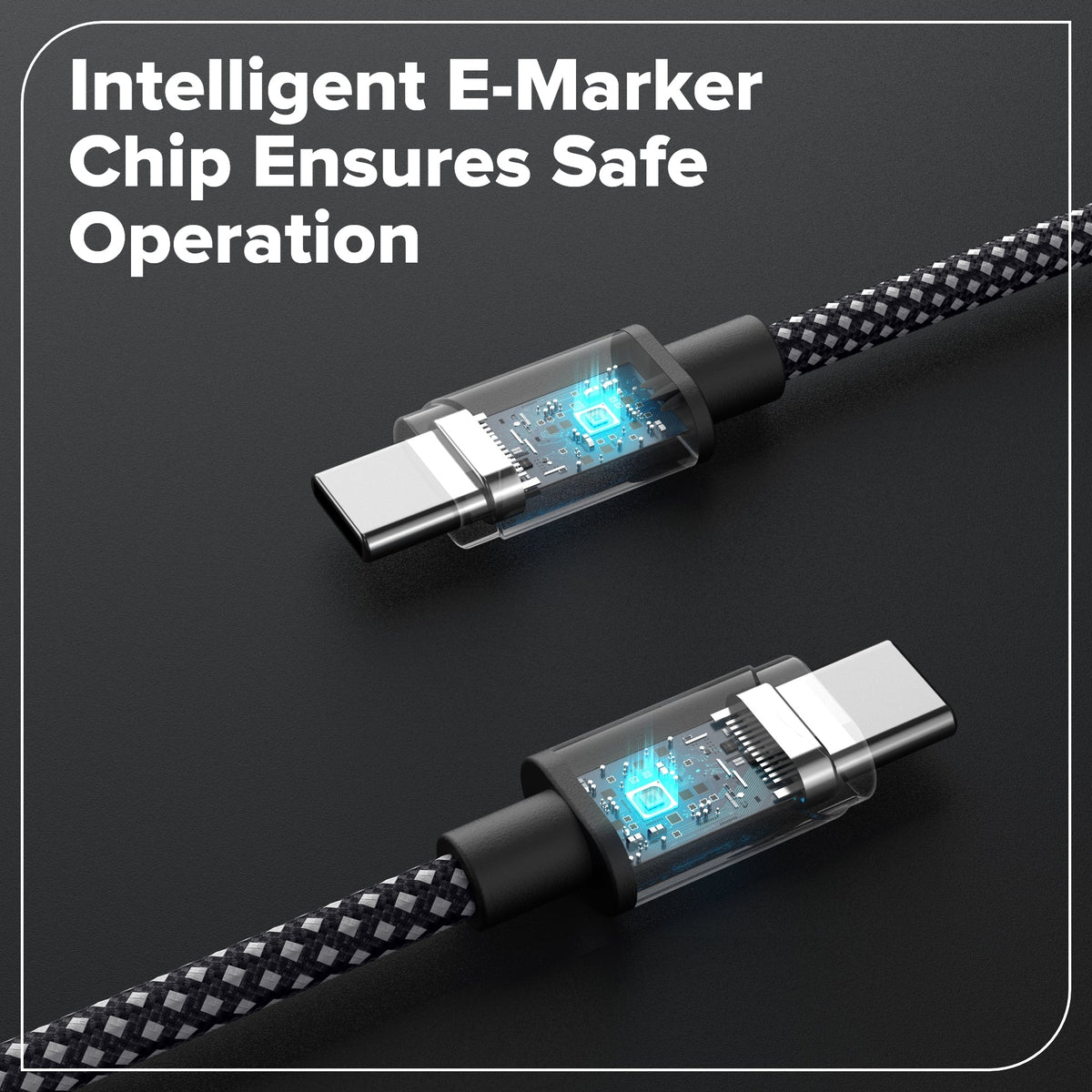 6FT 100W Fast Charging Cord, Bi-Directional USB-C
