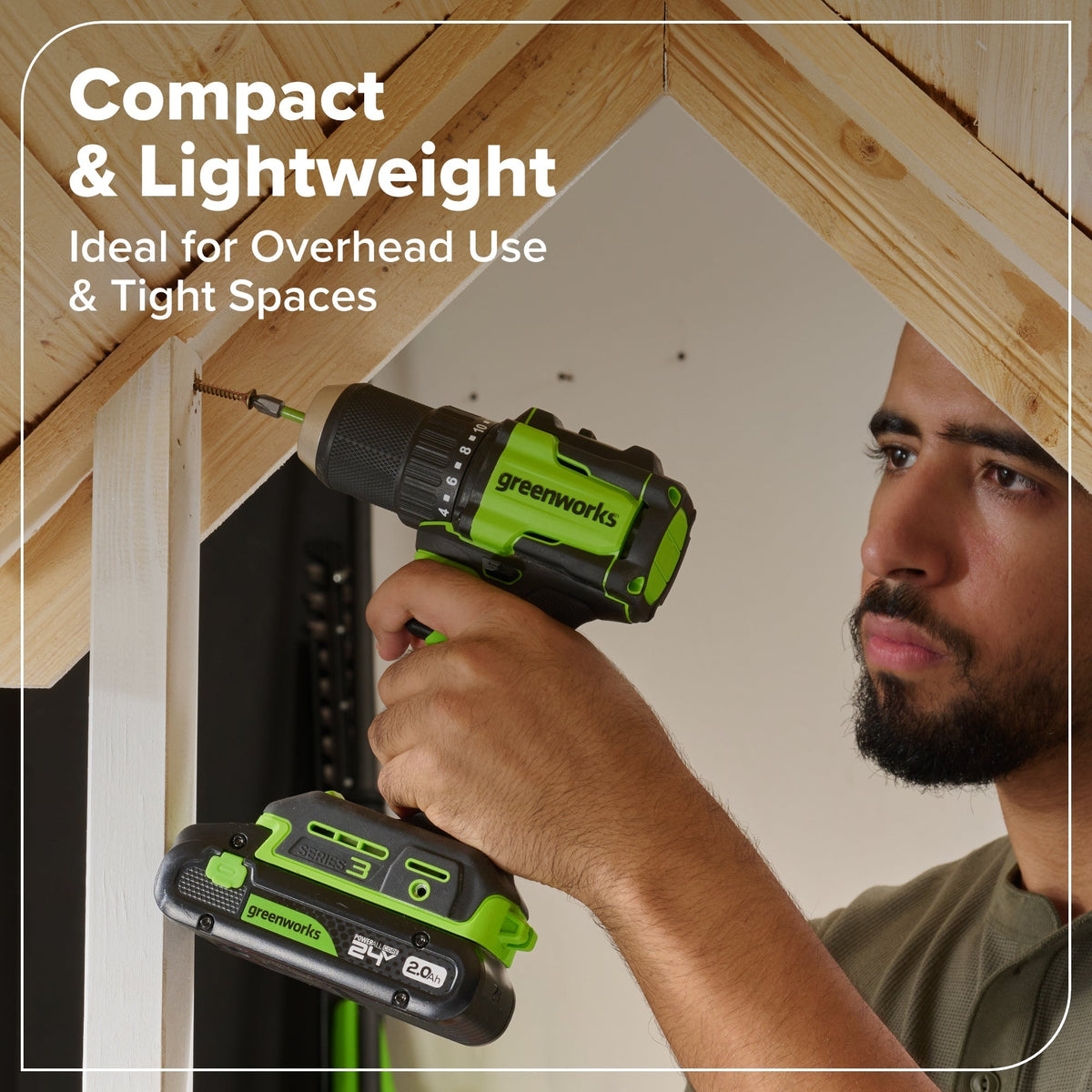 24V Brushless Power Tool 6PC Combo Kit: (2) 2.0 Ah USB-C Batteries and 30W Charger