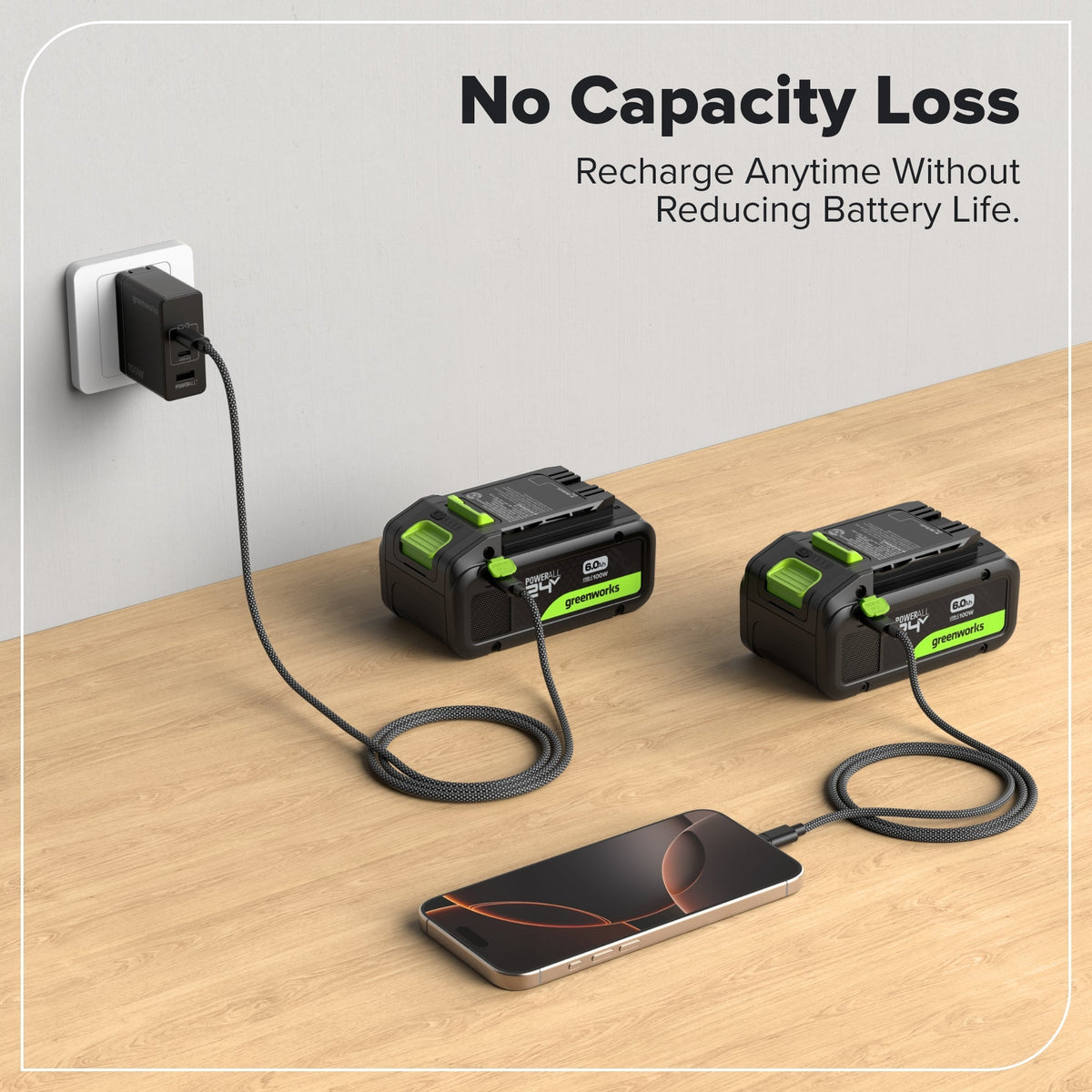 24V 6.0 Ah Battery with Bi-Directional USB-C Port