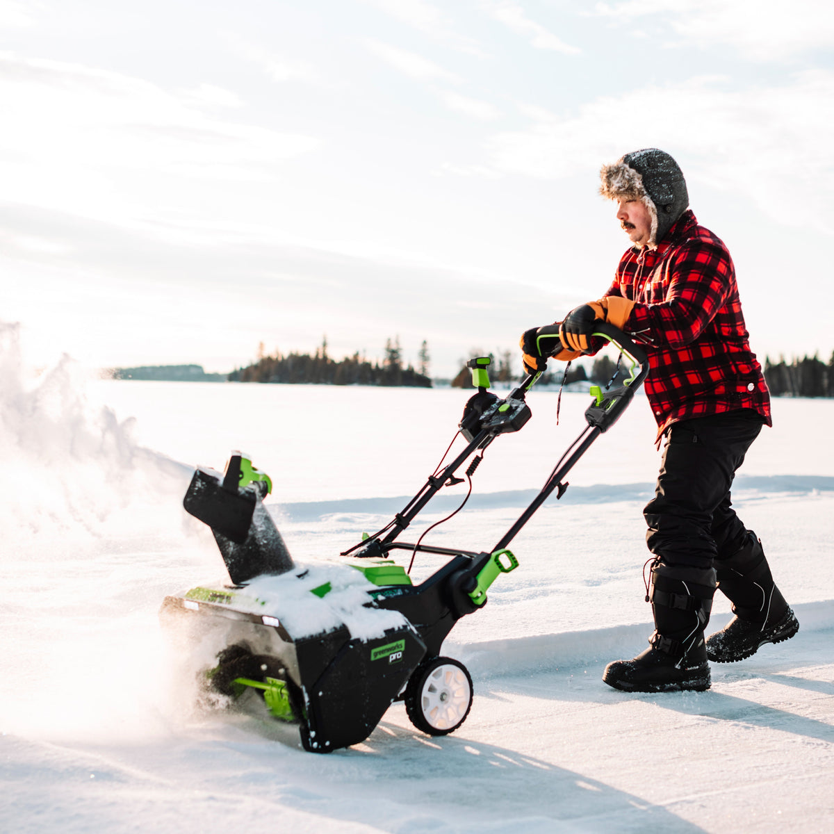 80V 22" Cordless Battery Single-Stage Snow Blower w/ (2)4.0 Ah Battery & Dual-Port Charger
