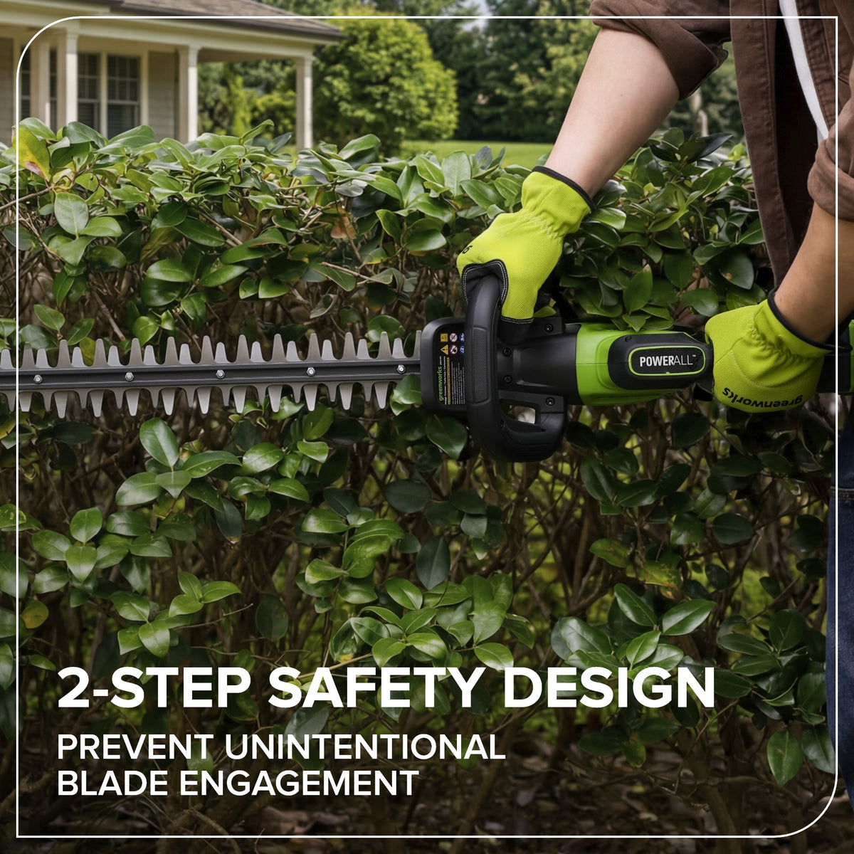 24V 20" Brushless (1.1" Cutting Capacity) Hedge Trimmer: 2.0Ah Battery and 30W Charger
