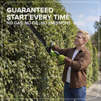 24V 20" Brushless (1.1" Cutting Capacity) Hedge Trimmer: 2.0Ah Battery and 30W Charger
