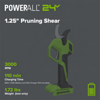 24V 1.25" Pruning Shear (Tool Only)